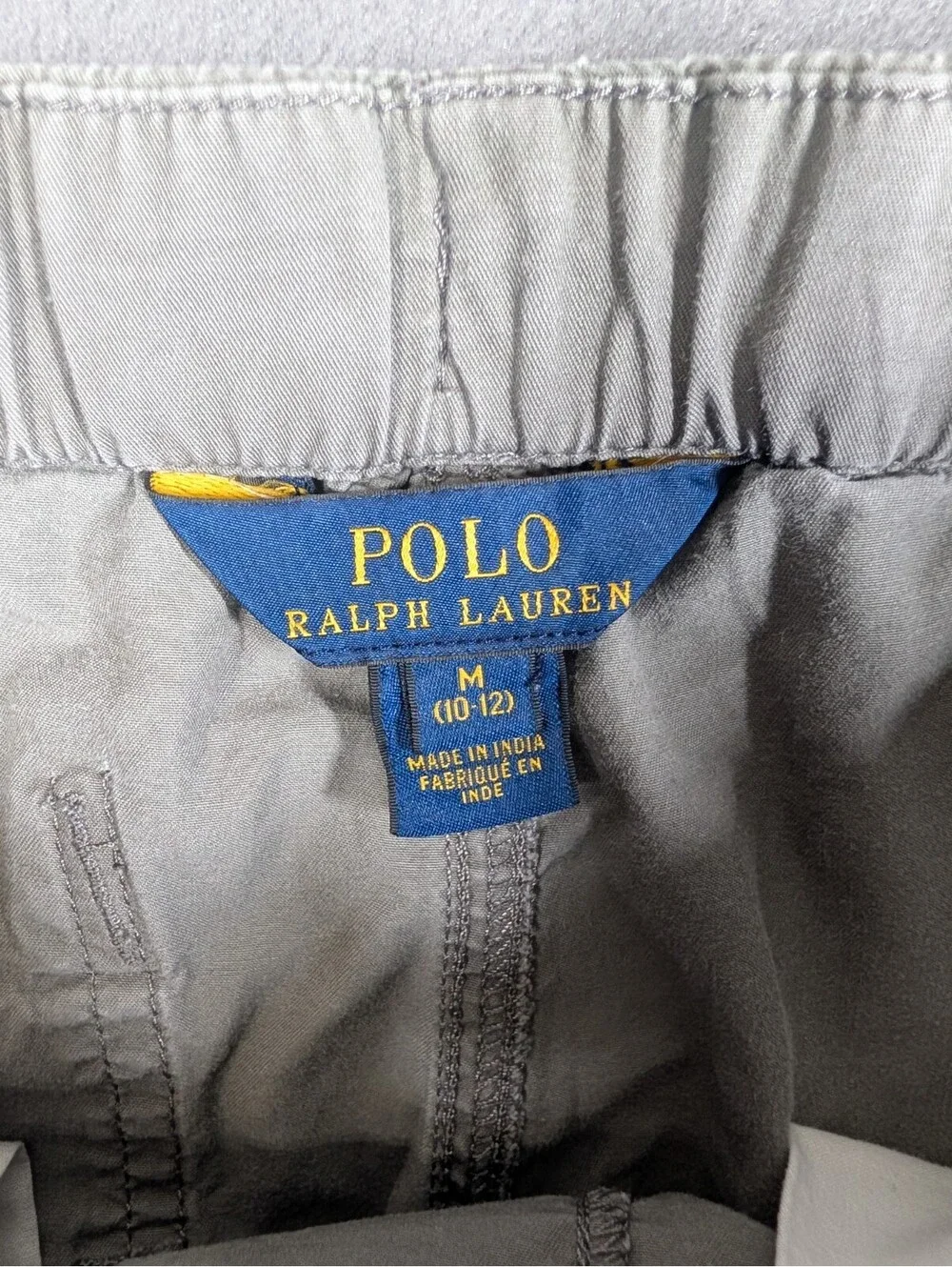 Polo Ralph Lauren Boys M 10 12 Gray Pony Pull On Shorts Cotton Casual Preppy